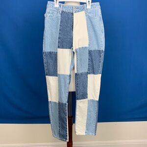 PACSUN mom jeans color block